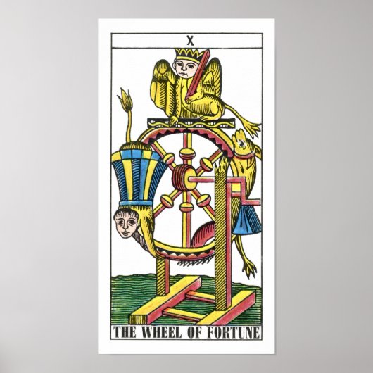 Poster Roue de Fortune Tarot Card (Devant)