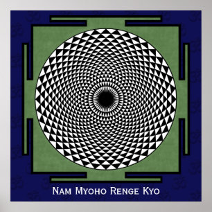 Poster Roue de méditation de fleur de Lotus