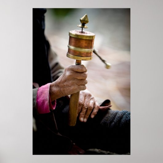 Poster Roue de prière, Ladakh, Cachemire (Devant)