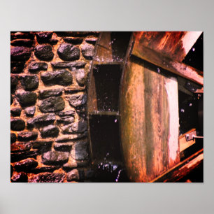 Poster Roue d'eau en bois Nature Photographie