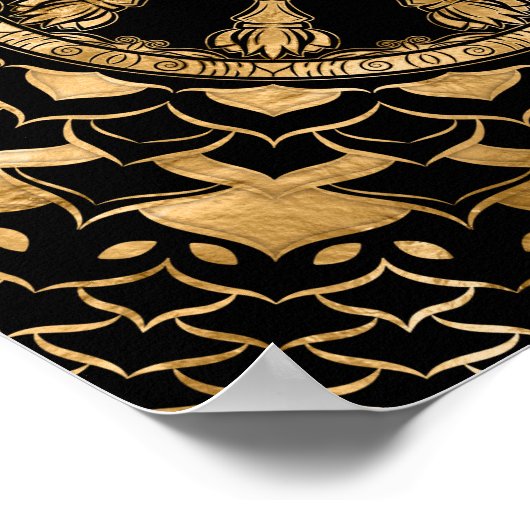 Poster Roue Dharma - Dharmachakra (Coin)