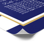 Poster Roue d'or nautique, Marine & Gold Seating Chart (Coin)