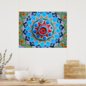 Poster Roue en Wagon Peint (Cuisine)