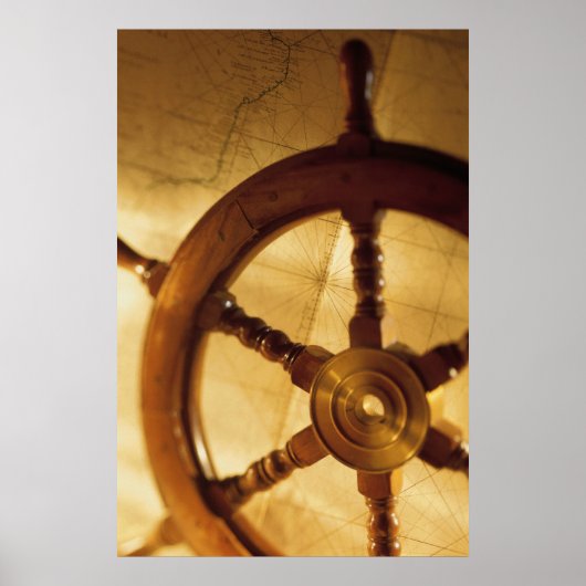 Poster Roue Et Carte Du Navire (Devant)