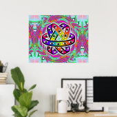 Poster Roue Ezekiel - Yeux et arcs-en-ciel (Bureau à domicile)