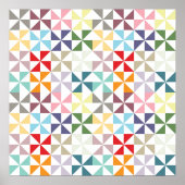 Poster Roue géométrique colorée (Devant)