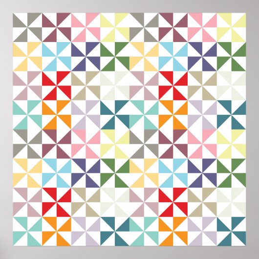 Poster Roue géométrique colorée (Devant)