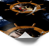 Poster Roue jolly roger pirate (Coin)