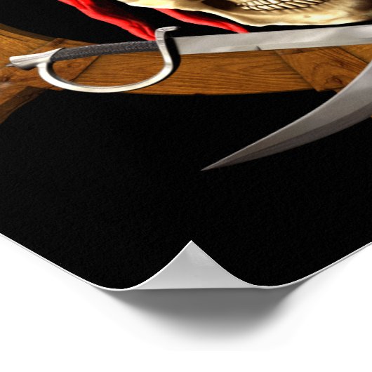 Poster Roue jolly roger pirate (Coin)