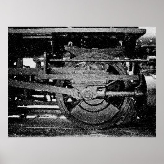 Poster Roue Locomotive (Devant)