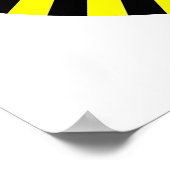 Poster Roue Op Art - Jaune et Noir (Coin)