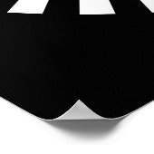 Poster Roue Op Art - Noir et Blanc sur Noir (Coin)