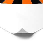 Poster Roue Op Art - orange et noir (Coin)