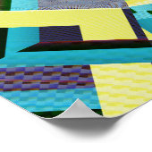 Poster Roue turquoise de Fortune Fractal Art (Coin)