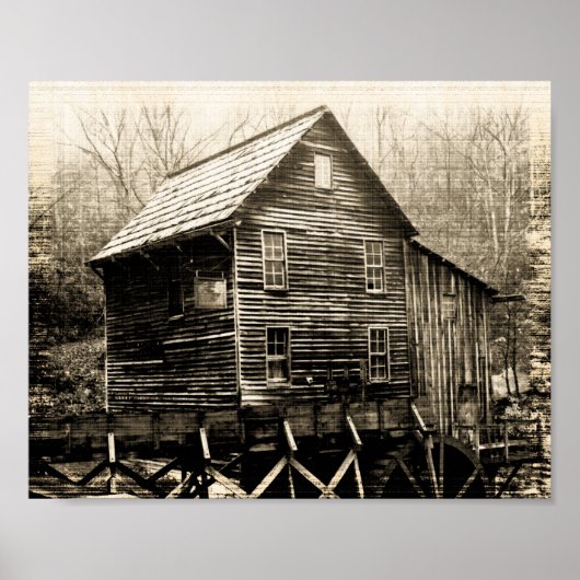 Poster Roue vintage (Devant)