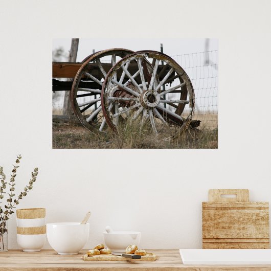 Poster Roue Wagon antique (Cuisine)
