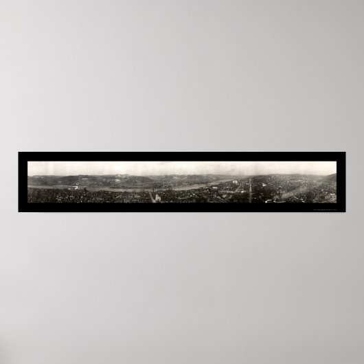 Poster Roue, WV Skyline Photo 1909 (Devant)