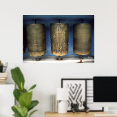 Poster Roues à prières métalliques (Bureau à domicile)
