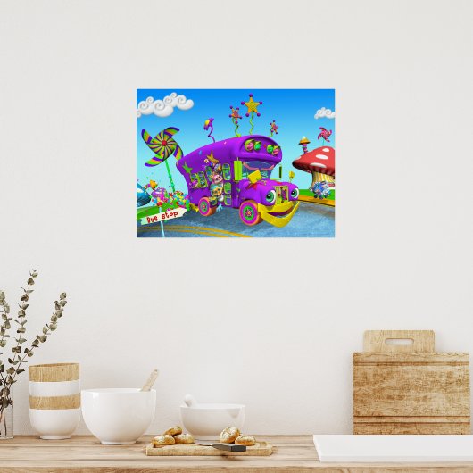 Poster "Roues dans le Bus" 24w X 18h (Cuisine)