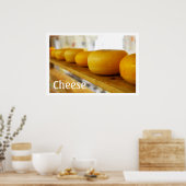Poster Roues de fromage jaune Imprimer (Cuisine)