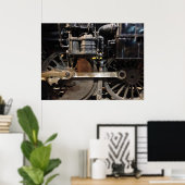 Poster Roues Locomotive à vapeur (Bureau à domicile)