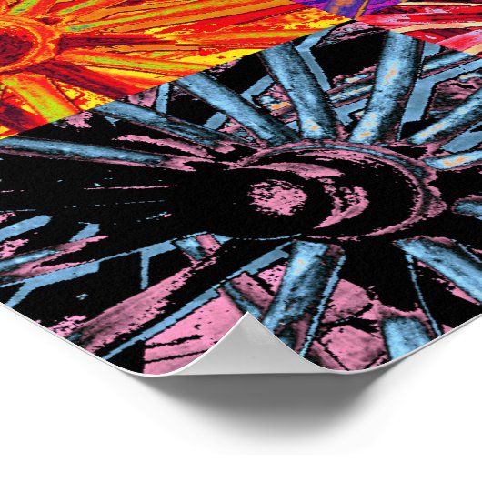 POSTER ROUES WAGON (Coin)