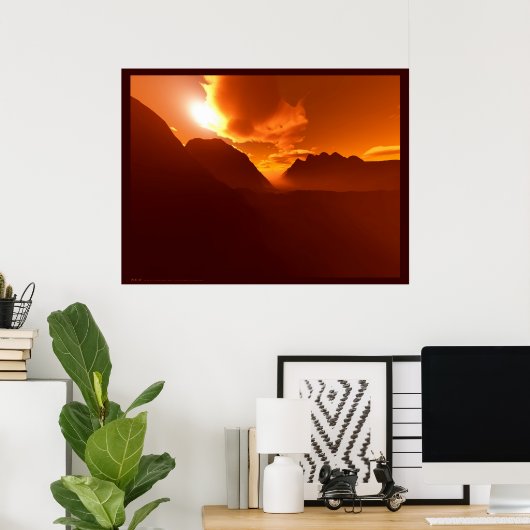 Poster Rouge (Bureau à domicile)