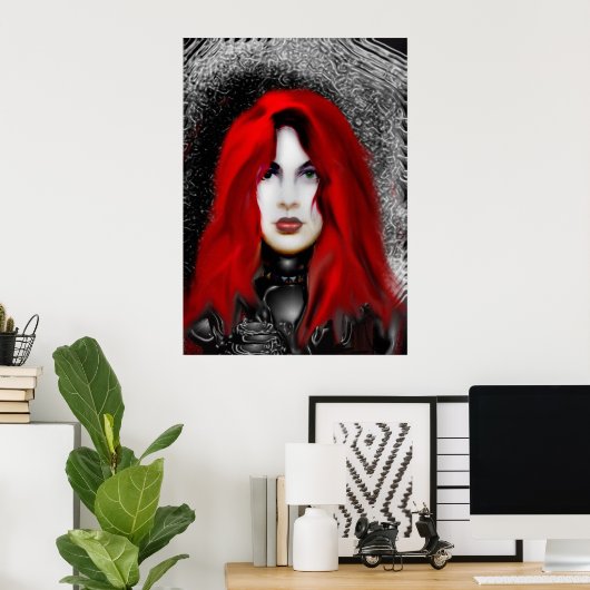 Poster Rouge (Bureau à domicile)