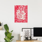Poster Rouge (Bureau à domicile)