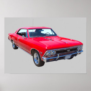 Poster Rouge 1966 Chevelle SS 396
