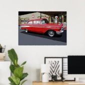 Poster rouge '57 Classic 34 x 24 (Bureau à domicile)