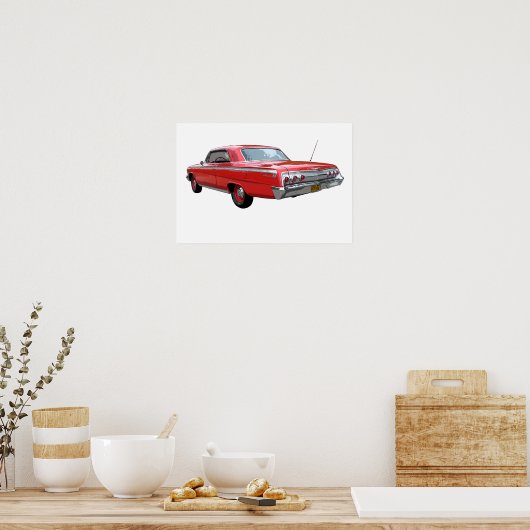 Poster rouge '62 Impala SS (Cuisine)