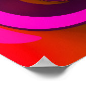 Poster Rouge 9 Art Abstrait (Coin)