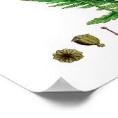 Poster rouge à fleurs #8 (Coin)