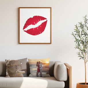 Poster Rouge à lèvres ombré rouge riche