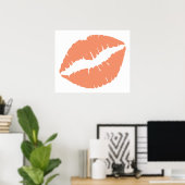 Poster Rouge à lèvres orange saumon (Bureau à domicile)