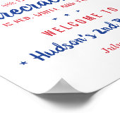 Poster Rouge, Blanc & Deux ! 4 juillet 2e anniversaire Bi (Coin)