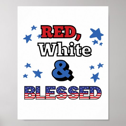Poster Rouge, blanc et béni (Devant)