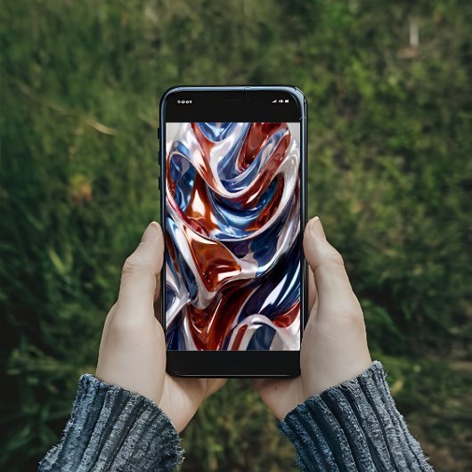 Poster Rouge, blanc et bleu