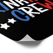 Poster Rouge Blanc Et Bleu Crew Boire Funny Usa 4e De (Coin)