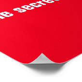 Poster Rouge blanc succès Motivation Inspiration (Coin)