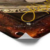 Poster Rouge & Bleu Vitrail Heart Steampunk Series (Coin)