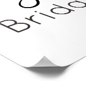 Poster Rouge Blush Floral Roses Élégante Fête des mariées (Coin)