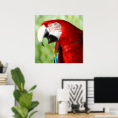 Poster Rouge brillant (Bureau à domicile)