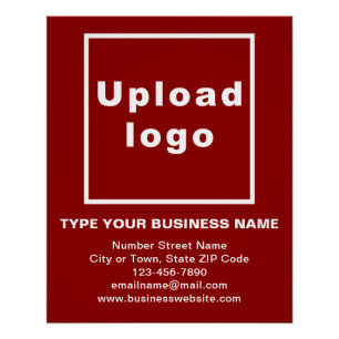 Poster rouge brillant de marque commerciale