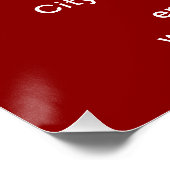 Poster rouge brillant de marque commerciale (Coin)