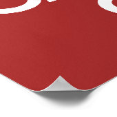 Poster Rouge Brown Gardez le calme et continuer (Coin)