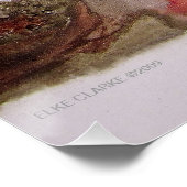 Poster Rouge Brown Orange Blanc moderne Abstrait toile d' (Coin)