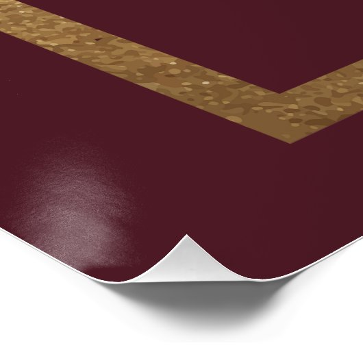 Poster Rouge céleste Or Anniversaire Douceurs & Traitemen (Coin)