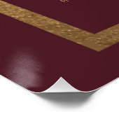 Poster Rouge céleste Or Soleil Lune Étoiles Oh Snap (Coin)